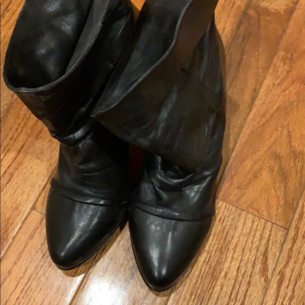 Leather booties